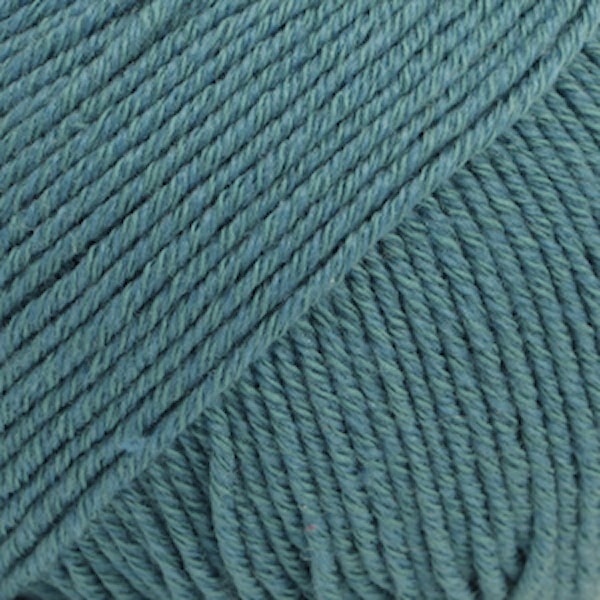 Drops Cotton Merino Uni Colour Garn Ullmix 50g Storm Blue 26