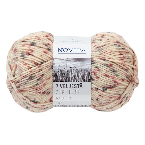 Novita 7 Veljestä Napapiiri Lanka Villasekoite 100 g, saimaannorppa 847