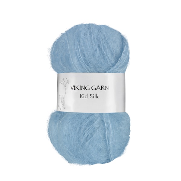 Kid/Silk Garn 25 g Lys blå320 Viking Garn