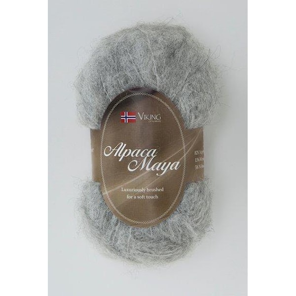 Viking of Norway Alpaca Maya 50 gr vaaleanharmaa