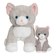 Katten Tuva Med Unge Teddykompaniet