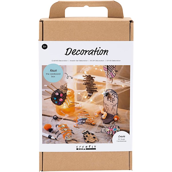DIY Kit Dekorasjon, Insekter, ormer og gravsteiner, ass. farger, 1 pk.