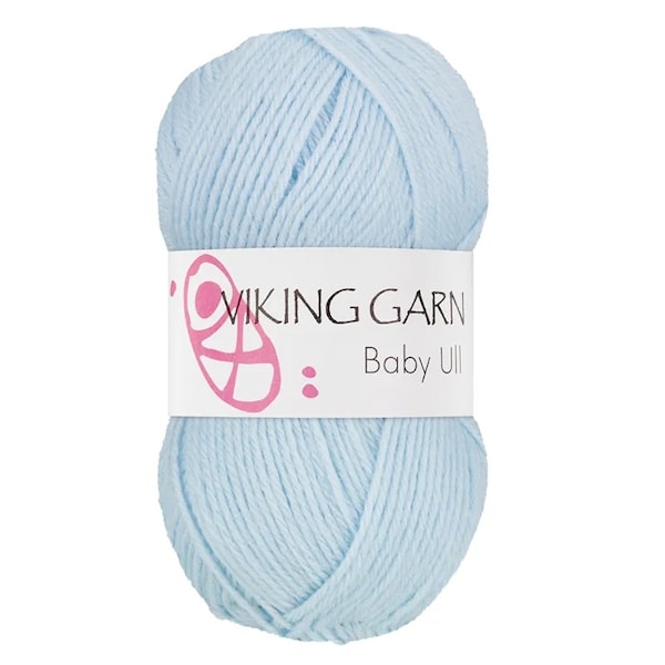 Baby Ull 50 g Lys Blå 320 Viking Garn