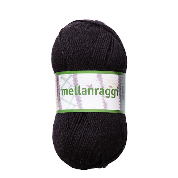 Mellanraggi Garn Ullmix 100g Svart (28213)