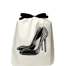 Bag-all Spikey Pump Shoe bag 100% Bomull 32,5x31,5x6 cm Svart/Vit