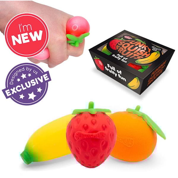 Stressball - Scrunchems Funky Squish Fruits 3-pk