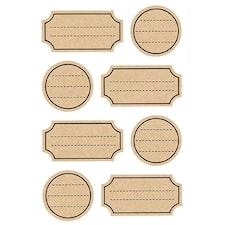 Klistermärken Kraftpappersetiketter 15/10 cm 32 st
