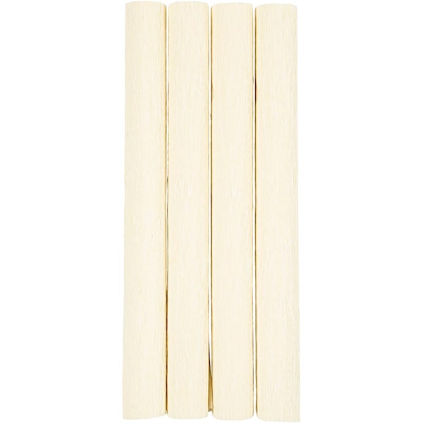 Kreppapir, ark 25x60 cm, Strekk-/krep: 180%, 105 g, off white, 4 ark/ 1 pk.