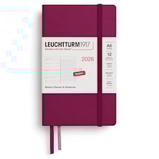 Weekly Planner & Notebook 2026 A6 Port Red Leuchtturm1917