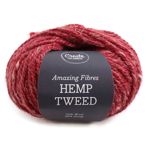 Adlibris Hemp Tweed 50g Raspberry A483