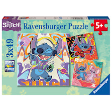 Puslespill Disney Stitch 3x49 brikker, Ravensburger