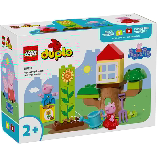 LEGO DUPLO 10431 Peppa Gris med hage og trehytte