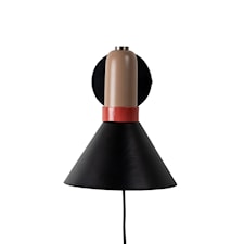 ByOn Yumi Vägglampa Järn/Mässing L:20 x W:31 x H:26 cm Svart/Beige