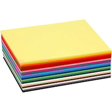 Creativ kartong, ass. farger, A6, 105x148 mm, 180 g, 300 ass. ark/ 1 pk.
