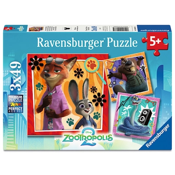 Zootopia 2 Pussel 3x49 Bitar, Ravensburger