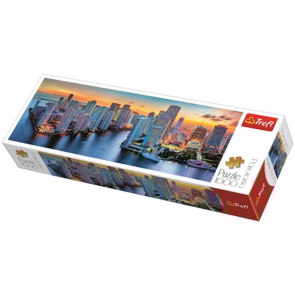 Panorama-puslespill, Miami After Dark, 1000 brikker, Trefl