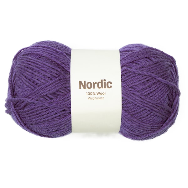 Nordic 100% ull 100 gr Pensestjerne lilla A836 Adlibris