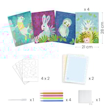 Skapa med Läskpapper och Färger Djeco