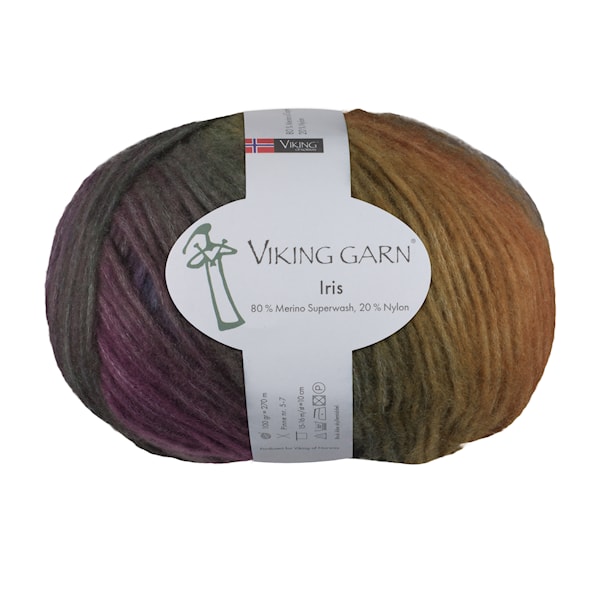 VikingIris 100 g Multi Oransje/Brun 459 Viking Garn