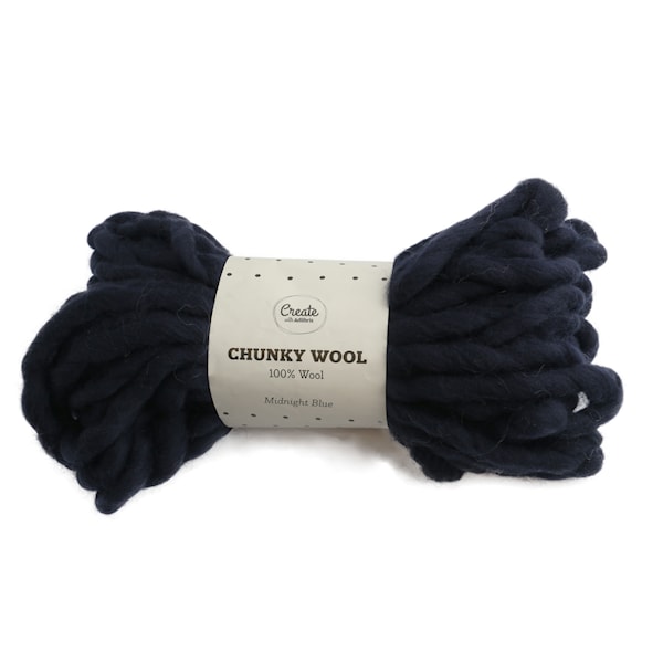Adlibris Chunky Wool Garn Midnight Blue 200g A032