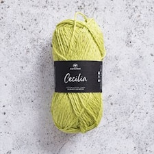 Cecilia Garn Lin- och bomullsmix 50 g Ljus limegrön 83 Svarta Fåret