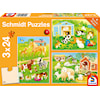 Puslespill Mine gårdsvenner 3x24 brikker, Schmidt