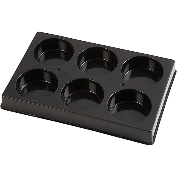 Palett til vannfarge, dia. 44 mm, str. 11x16 cm, svart, 1 stk.