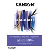 Mixed Media-papir A3-blokk, 20 ark 200g, Canson Graduate