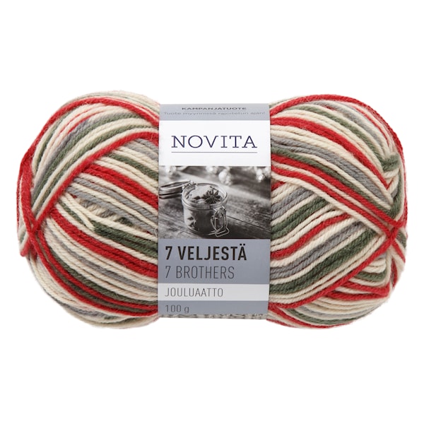 Novita 7 Bröder Garn Ullmix 100 g Julafon 853