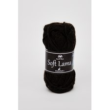 Soft Lama Garn Babylama 50 g svart 01 Svarta Fåret