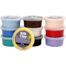 Silk Clay®, ass. farger, Basic 1, 10x40 g/ 1 pk.