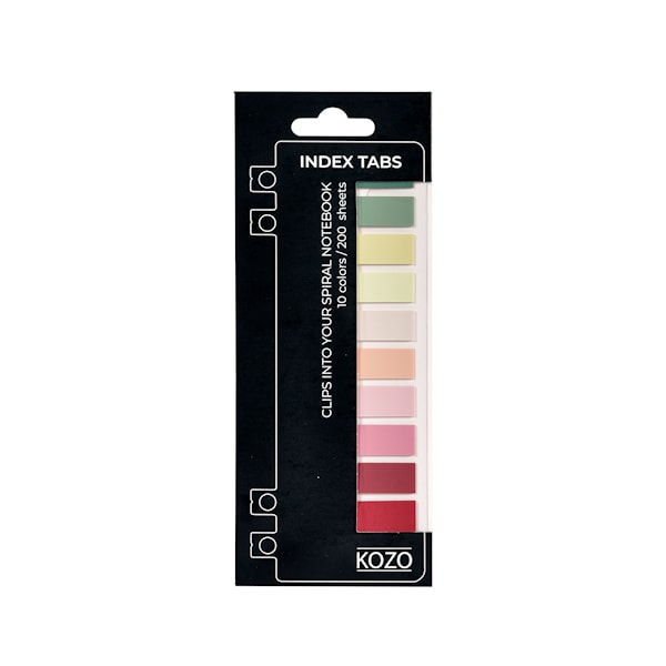 Indexflikar 10 F&auml;rger Blush KOZO