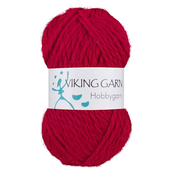 Hobbygarn 50 g Mørk rød 960 Viking Garn