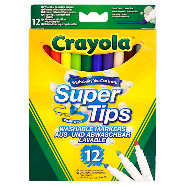 Tuschpenna Tvättbar med Konisk Spets Crayola 12-pack