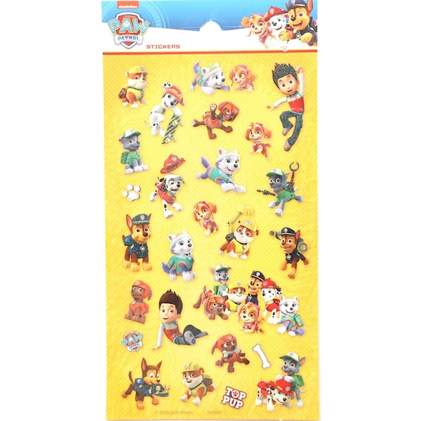 Klistermerker Paw Patrol Glitter 1 ark