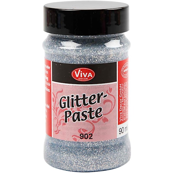 Glitter-Gel, 90 ml, sølv
