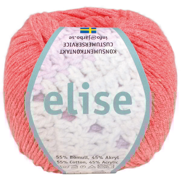 Elise Garn Bomullsmix 50g Rosenrød (69224)