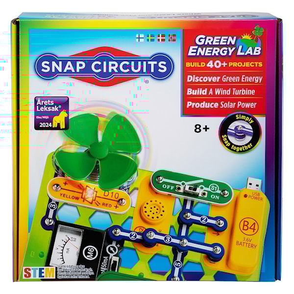 Snap Circuits Green Energy Lab Eksperimentsett -  Eksperiment - Metall,Plast