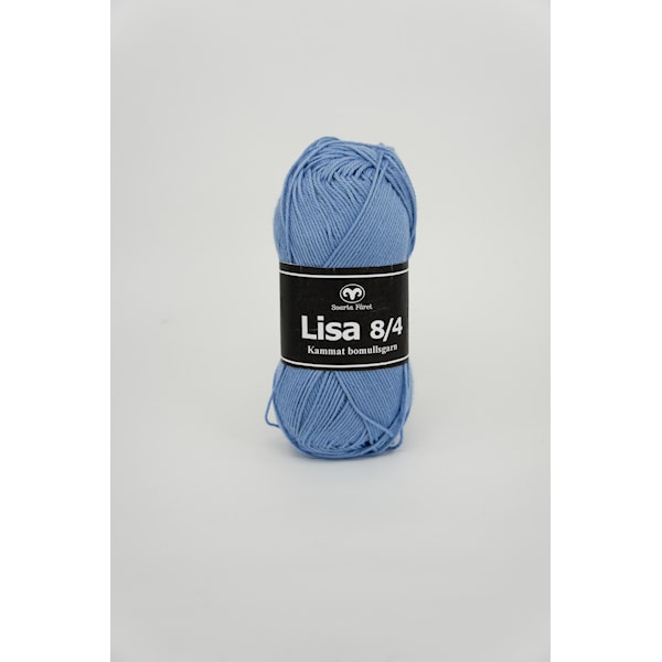 Svarta Fåret Lisa 8/4 Garn Bomull 50 g jeansblå 69