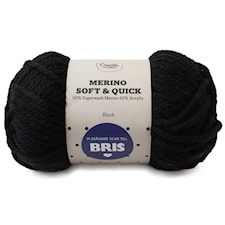 Adlibris BRIS Merino Soft & Quick Garn Ullmix 150g Black A004