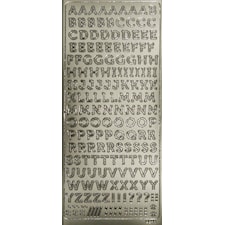 Stickers Peel off Bokstaver Papperix Sølv