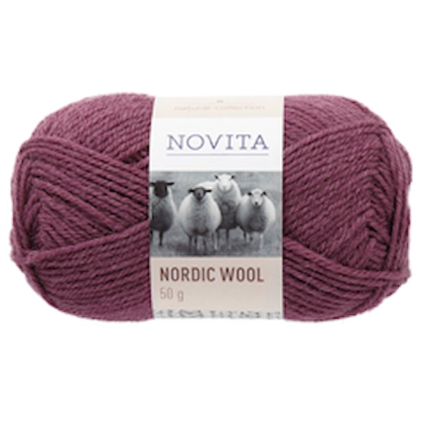 Novita, Nordic Wool, Ullgarn, 50 g, Røsslyng 554