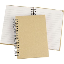 Anteckningsbok Spiralbunden Naturfärgad A6 linjerad 80 sidor 1-pack