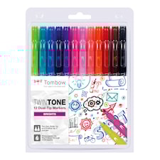 Marker Tombow TwinTone bright 12-pack