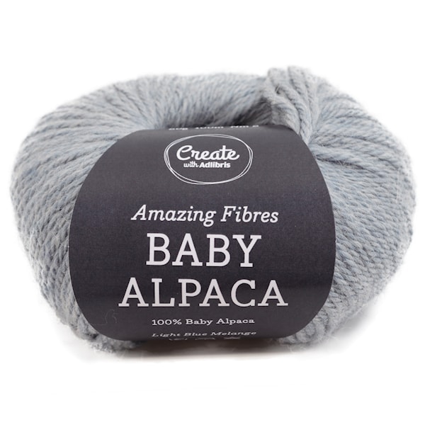 Adlibris Baby Alpaca 50g Light Blue Melange A247