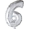 Ballong i Folie, H: 41 cm, 1 st., silver