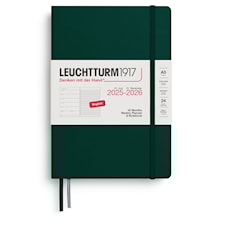 Kalender A5 18m 25–26 Ukentlig Planlegger/Notatbok Forest Green Leuchtturm1917
