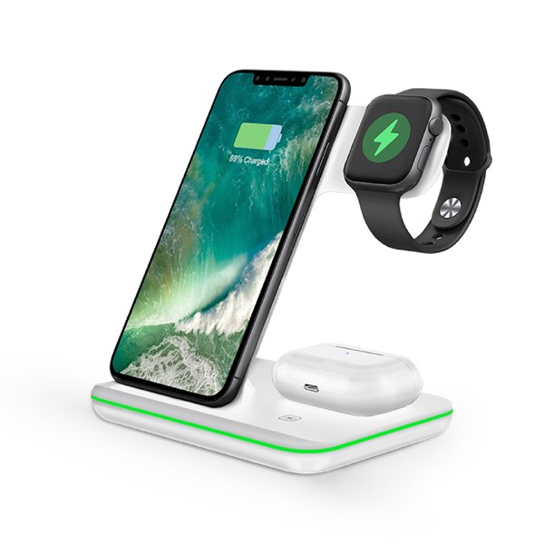 Fuel Trio 3in1 Wireless Charging Stand, White