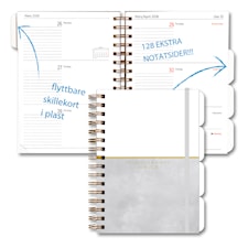 Studentplanlegger 19/20 GRIEG A5 Grå-Hvit