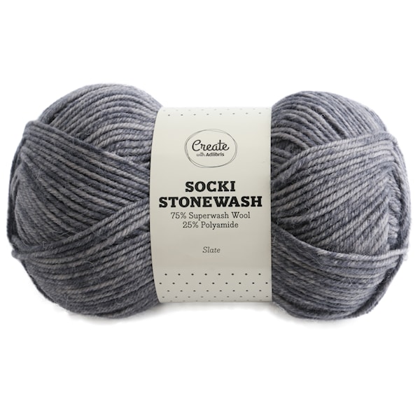Adlibris Socki Stonewash 100g Slate B116